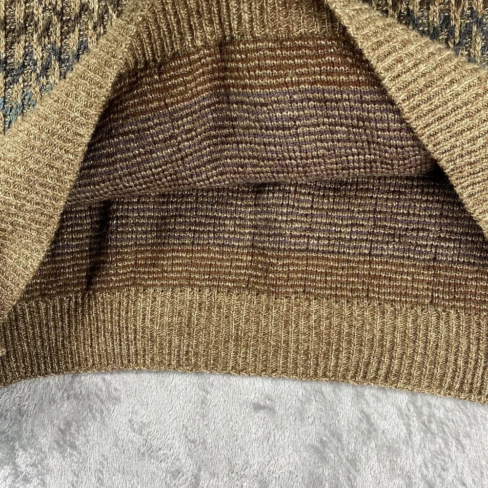 Vintage Marc Edwards Sweater Mens XL Textured Geometric Crewneck 90s Grandpa